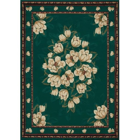 United Weavers United Weavers 940 37042 69 5 ft. 3 in. x 7 ft. 6 in. Manhattan Magnolia Area Rug; Hunter 940 37042 69